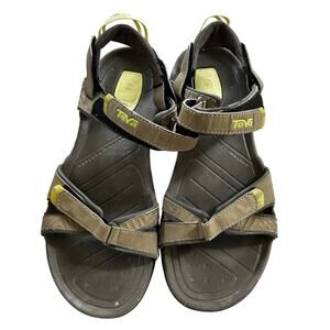Teva Numa Olive Green & Lime Adjustable Strap Hiking Water Sandal